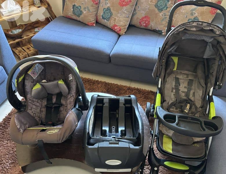 baby (car seat + base + stroller +bouncer + bed+ conv carseat +walker) 1