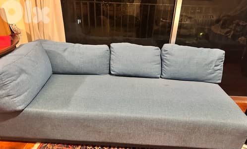 2 sofas : 1 sofa and 1 sofa bed