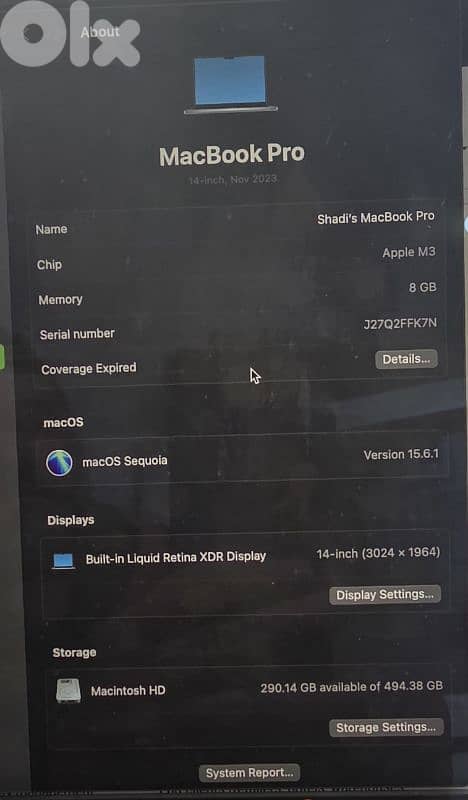 Macbook Pro M3 2023 Like New 3