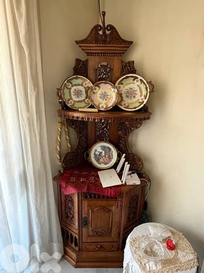 antique Antique French Corner Console – Hand Carved Wood