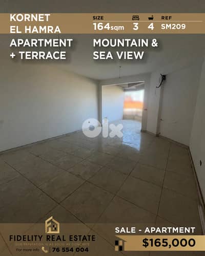 Apartment for sale in Kornet El Hamra SM209 شقة للبيع في قرنة الحمراء