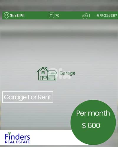 Garage for rent in Sin El Fil!  !كراج للإيجار في سن الفيل