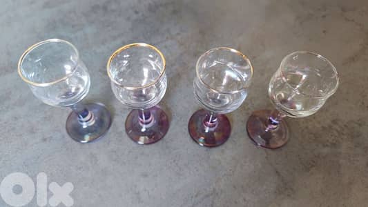 vintage glass goblets
