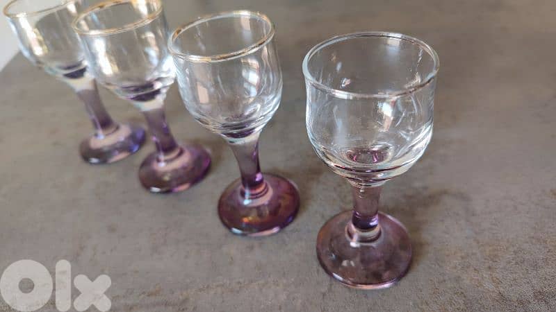vintage glass goblets 1