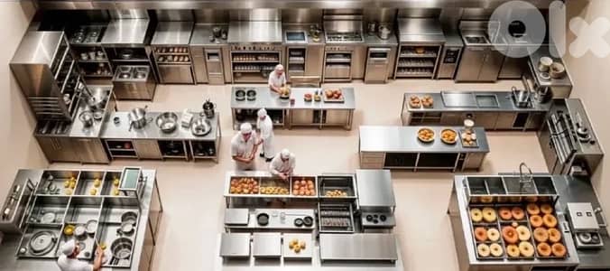 مطبخ مجهر  مع مكنة تكرير مياه شرب ١٨ الف ليتر يوميا كهرباء مع مولد