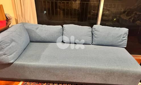 high quality wood two sofas blue sofa