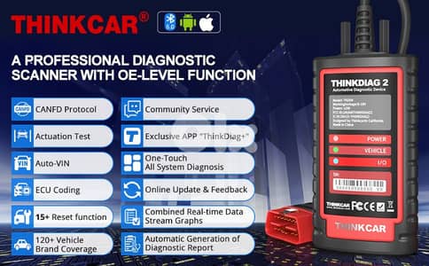 Thinkdiag 2: full system car scanner, special functions ecu coding. . .