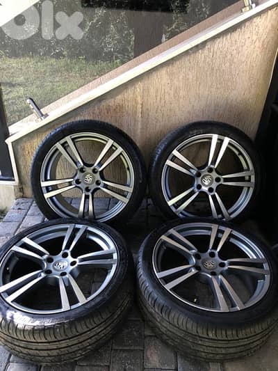 Original Porsche OEM Rims with Tires