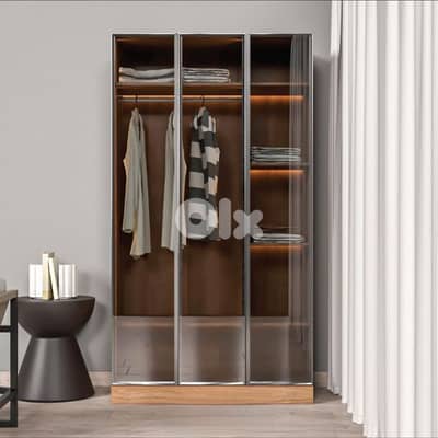 New Modern wardrobes 3 doors with glass high quality