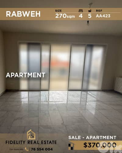 Apartment for sale in Rabweh AA423 شقة للبيع في ربوة