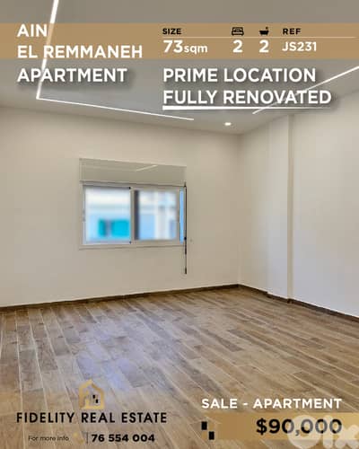 Apartment for sale in Ain El Remmaneh JS231 شقة  للبيع في عين الرمانة