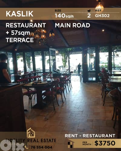 Restaurant for rent in Kaslik GH302 مطعم للإيجار في كسليك