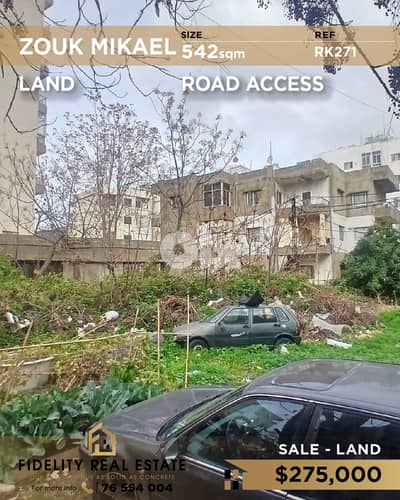 Land for sale in Zouk Mikael RK271 أرض للبيع في زوق مكايل
