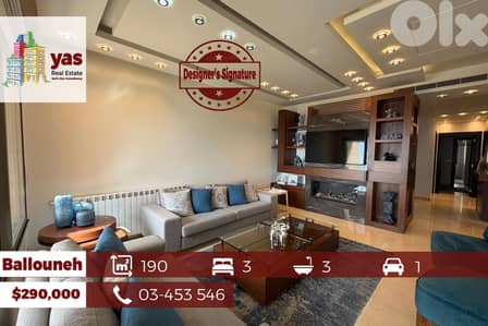 Ballouneh 190m2 | Prime Location | Designer Signature | Panoramic View