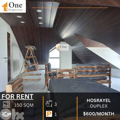 DUPLEX APARTMENT FOR RENT IN HOSRAYEL JBEIL