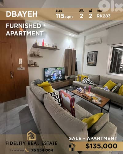 Apartment for sale in Dbayeh RK283 شقة مفروشة للبيع في ضبية
