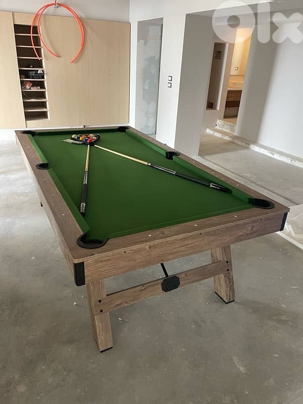 8ft 3in1 Pool Table Billiard Ping Pong Dinning table 8