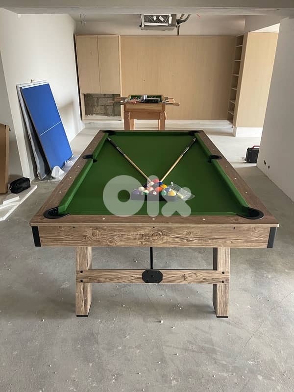 8ft 3in1 Pool Table Billiard Ping Pong Dinning table 12