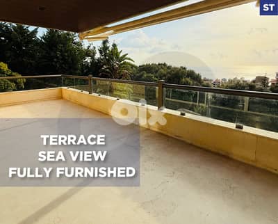 Full Sea View ,Terrace ,  Haret Sakhr/حارة صخر REF#ST134088