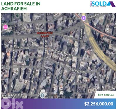 282m2 land+prime location 4sale in Achrafieh - أرض للبيع في الأشرفية