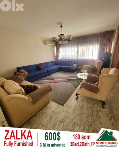 180 sqm Apartment For Rent in Zalka زلقا