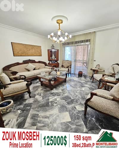 150 sqm Apartment For Sale in Zouk Mosbeh ذوق مصبح