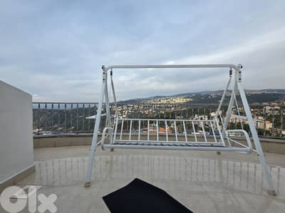 150 SQM Furnished Apartment in Mazraat Yachouh + Sea & Mountain View