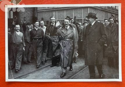 صورة نازي هتلر ١٧*١٢ سم ١٩٣٥ كانت توزع مع علب السجائر وتوضع بألبوم خاص