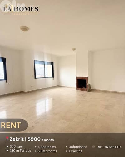 duplex for rent in zekrit دوبليكس للايجار في زكريت