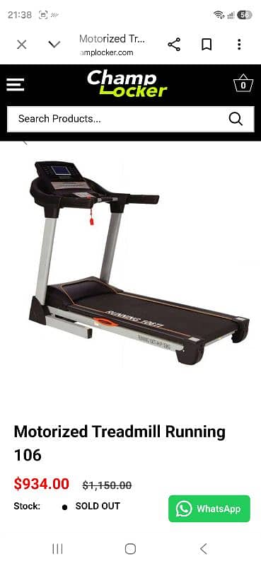 Treadmill running 106TI 800$ - Original Price 1150$