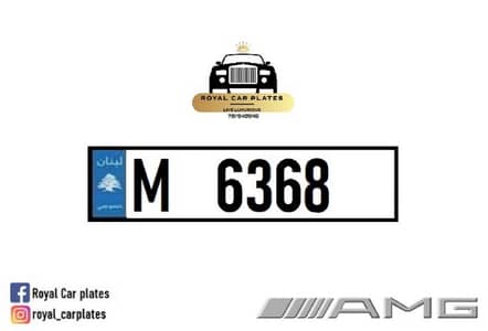 M 6368  Special car plate number for 63 AMG