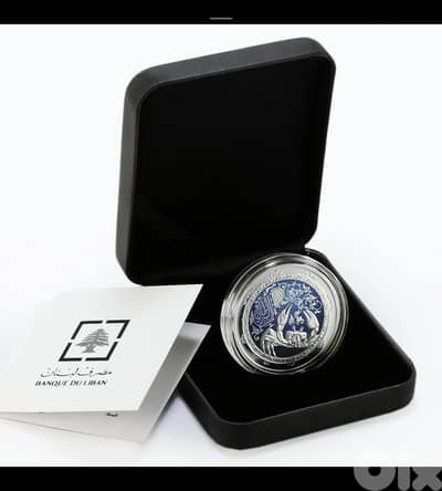 [LB10] Lebanon 5 livres Zodiac Signs Cancer colored proof silver coin