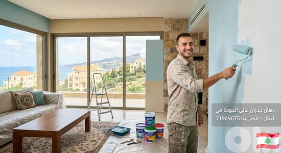 دهان جدران بمواصفات عالمية. . دقة، جودة، وإتقان.  لبنان