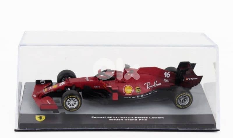 C. Leclerc Ferrari SF21 (British GP 2021) diecast car model 1;43. 3