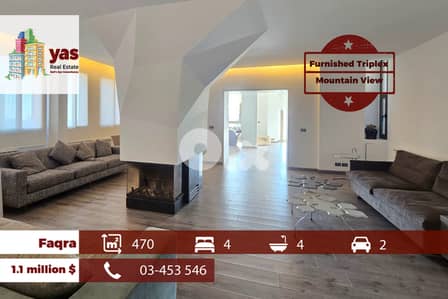 Faqra 470m2 | Furnished Triplex | Mountain View | Classy Area | DA