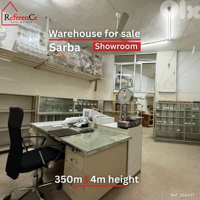 Warehouse with showroom in Sarba for sale مستودع + صالة  في صربا