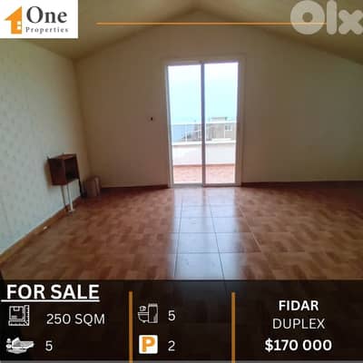 DUPLEX APARTMENT FOR SALE IN FIDAR JBEIL