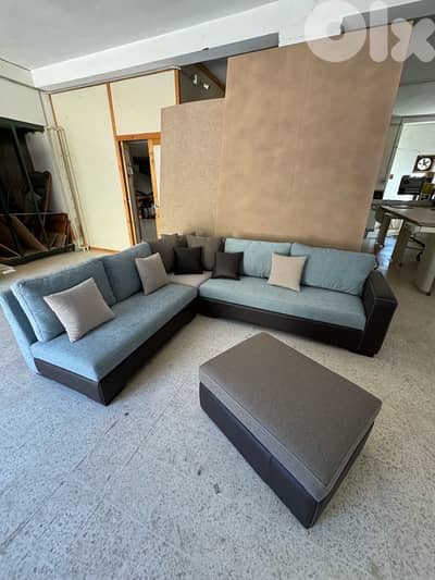 Blue Corner Sofa
