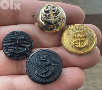 مجموعة أزرار بدلة البحرية الملكية البريطانية