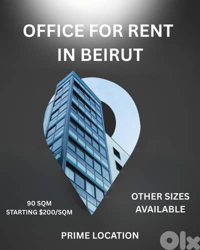 RAO26-4859 Office 90 sqm for Rent in Beirut