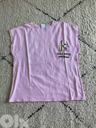 Pink snoopy Zara kids shirt, size 11-12