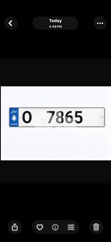 Special 4 Digits Car Plate