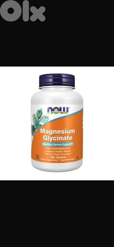 NOW magnesium glycinate 180tablets