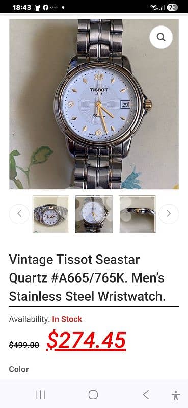 TISSOT  swiss 03032462 6