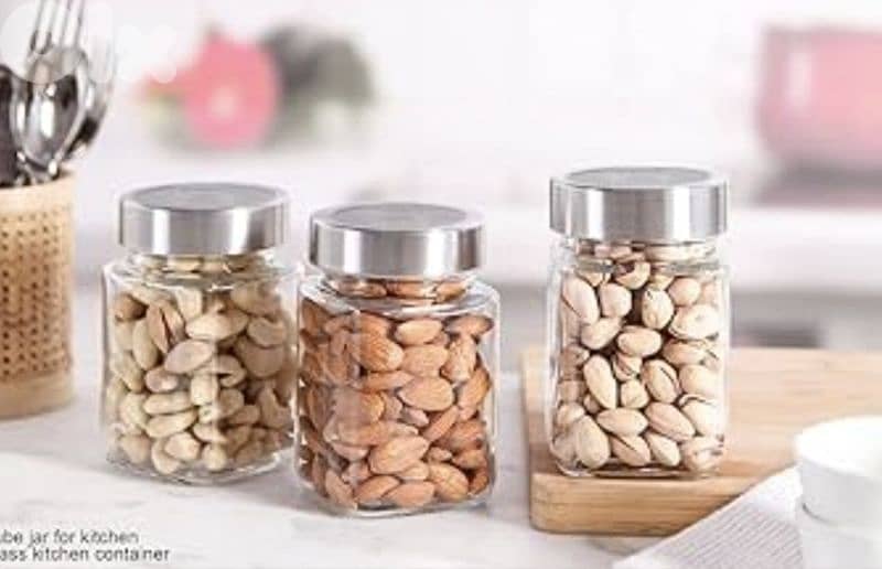 Glass Storage Jar 3 pcs set 1