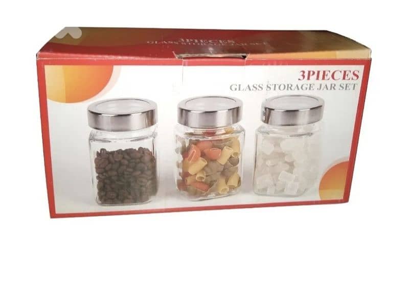 Glass Storage Jar 3 pcs set 2
