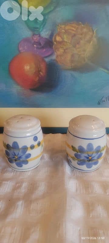 Vintage Salt and Pepper Shakers with a Floral Design