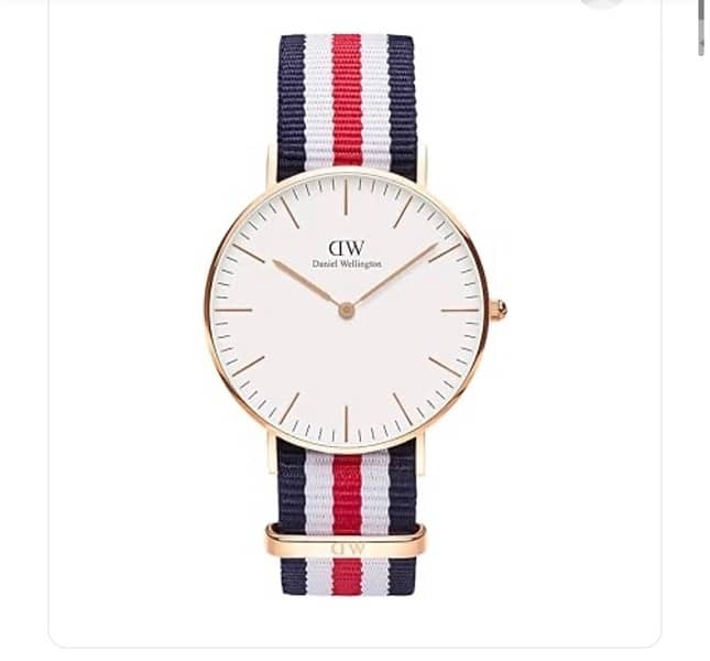 DW Daniel Wellington watch original 40MM With a white, green, and blue 4