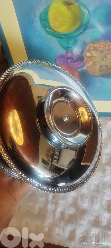 Vintage Kromex 2-Tier Serving Tray، 2