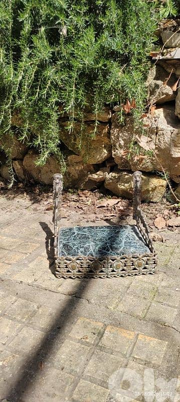 Early 20th Century French Wrought Iron Console
